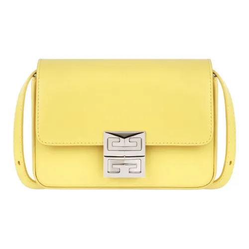 GIVENCHY 4G Корова Кожа Коробка Сумка через плечо Маленькая Женская Банановый Желтый