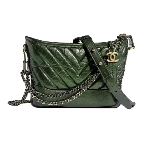 CHANEL Gabrielle Телячья кожа Сумка через плечо Маленькая Женская Зеленая