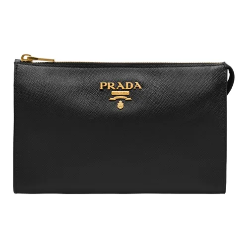 PRADA Saffiano кожа клатч стандартный женский черный