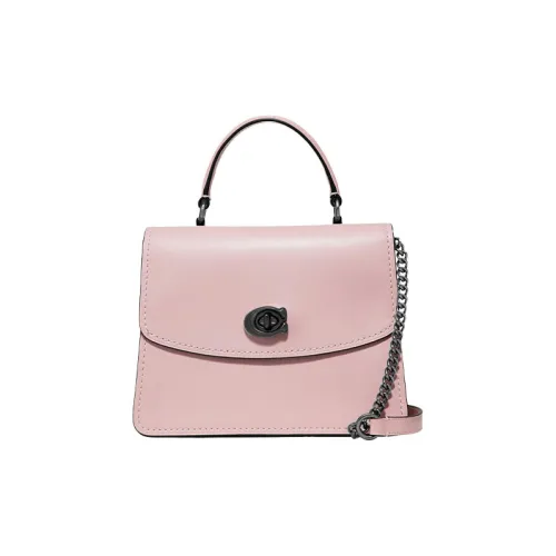 COACH Паркер Коровья кожа Сумка с цепочкой Сумка Сумка через плечо Сумка через плечо Маленькая Женская Розовая