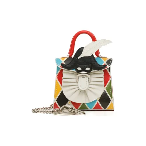 Delvau Brillant Сумка через плечо из коровьей кожи клатч мини унисекс цвет слоновая кость