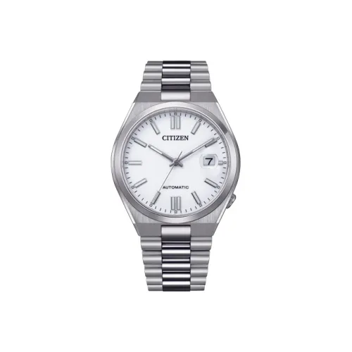 CITIZEN Автоматический Механический Механизм Нержавеющая Сталь Ремешок Часы 40 мм Мужские Часы Белый Циферблат