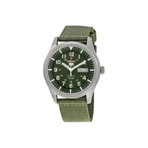 SEIKO Автоматический Механический Механизм Мужские часы SEIKO5 42 мм Зеленый