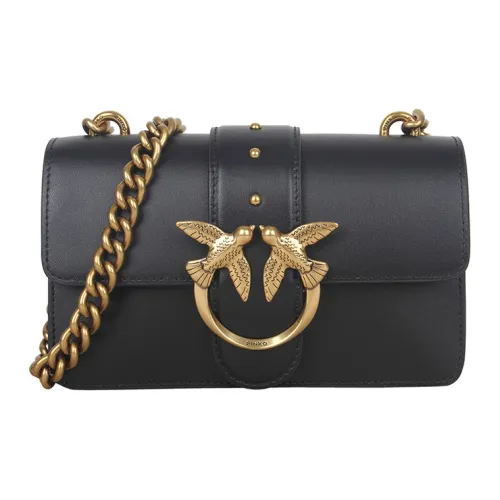 PINKO Коровья кожа Сумка через плечо Женская Черный Черный Золото