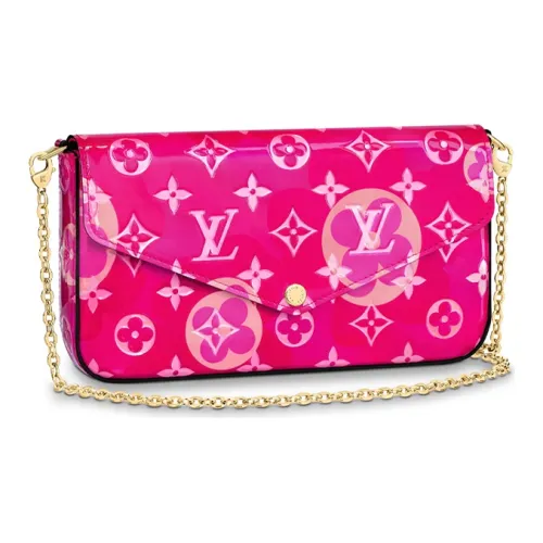 LOUIS VUITTON Pochette Félicie Кошелек из коровьей кожи Сумка через плечо Обычный Женский Красный