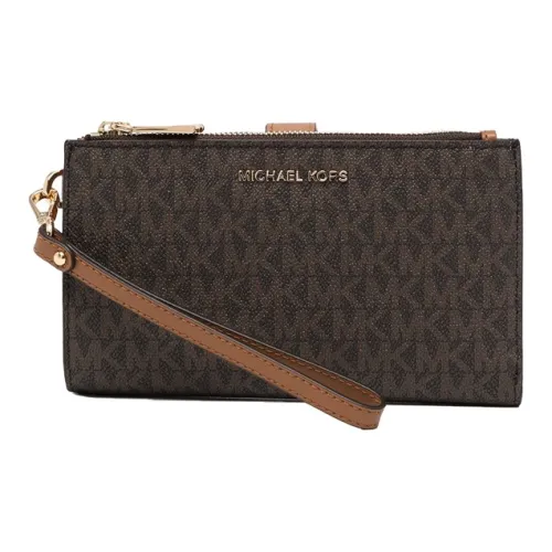 MICHAEL KORS Jet Set Кожа Кошелек Женские Монограмма Коричневый