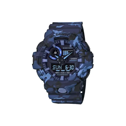 CASIO Кварцевый механизм Мужские часы Liquid Crystal/Analog Dual Display Series 57,5мм*53,4мм Синий