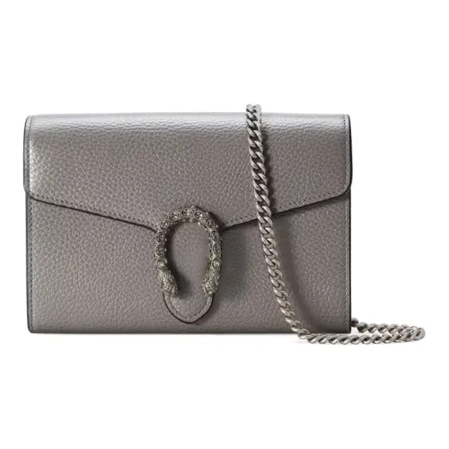 GUCCI Dionysus Сумка из коровьей кожи одно плечо ручная сумка через плечо мини женская серая