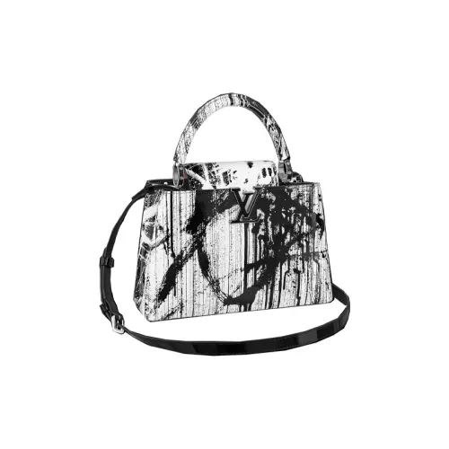 LOUIS VUITTON Capucines Женские Черный Белый