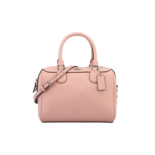 COACH Bennett Кожа Бостон Сумка Сумка через плечо Сумка Маленькая Женская Светло-Розовая