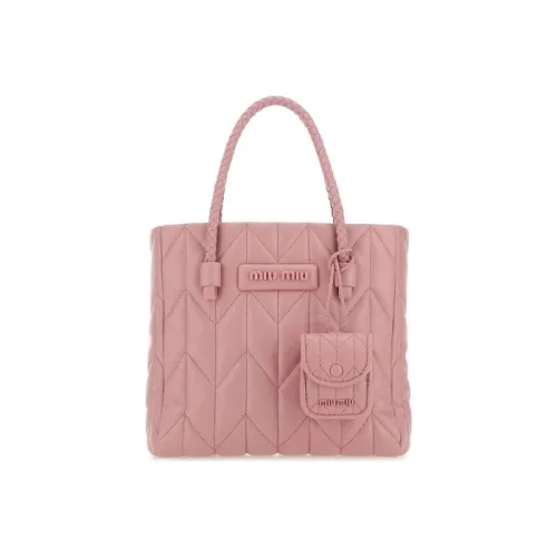 MIU MIU Кожа Тоут Сумка Сумка для покупок Сумка на плечо Сумка Женская Розовая