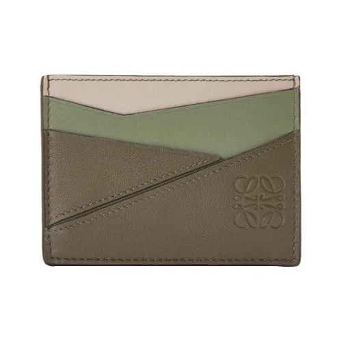 LOEWE Пазл Телячья кожа Держатель для карт Унисекс Авокадо-зеленый