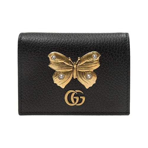 GUCCI Кошелек из коровьей кожи женский черный