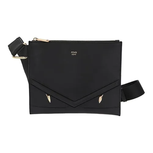 FENDI Кожа Сумка Сумка через плечо Сумка через плечо Мужская Черная