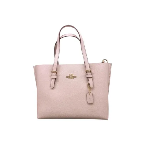 COACH Кожа Тоут Сумка Сумка для покупок Сумка через плечо Средний Женская Розовая