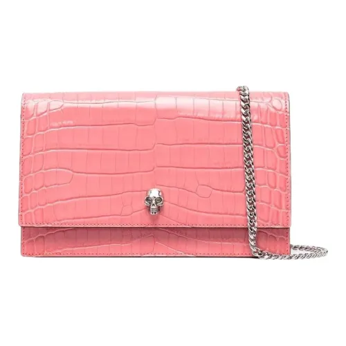 Alexander McQueen Сумка через плечо из коровьей кожи женская арбузно-красный