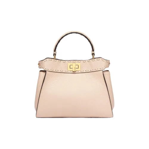 FENDI Peekaboo GRAIN LEATHER Сумка через плечо Сумка Мини Женская Розовая