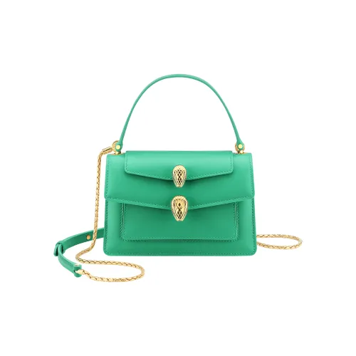 BVLGARI Alexander King Collaboration Телячья кожа Сумка через плечо Сумка Женская Зеленая