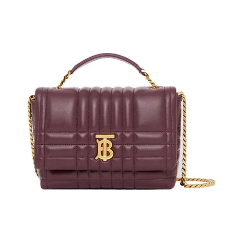 Burberry Lola Сумка из овечьей кожи Сумка через плечо Сумка через плечо Женская Темно-каштановый Темно-фиолетовый