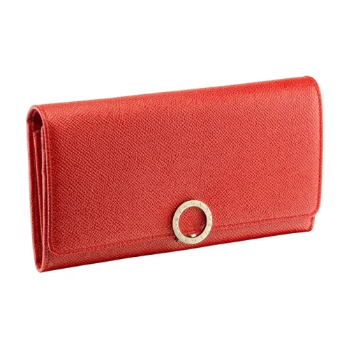 BVLGARI Овечья кожа Кошелек Женские Кармин Яшма Родохрозит