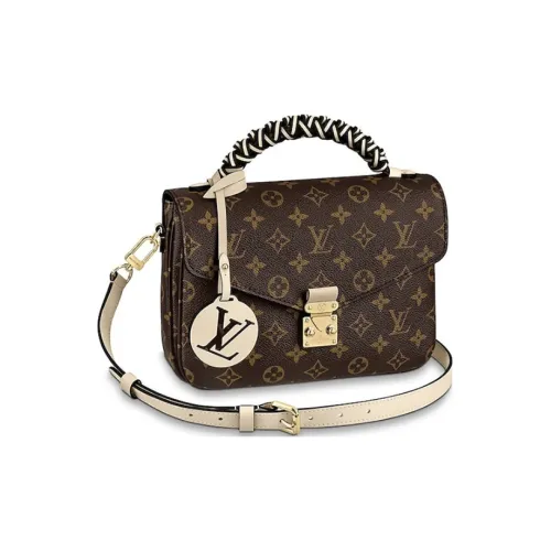 LOUIS VUITTON Pochette Metis Покрытый холст Курьерская сумка Сумка Сумка через плечо Сумка через плечо Женская Коричневый