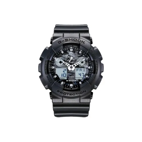 CASIO Кварцевый механизм Мужские часы серии Liquid Crystal/Analog Dual Display, 55 мм*51,2 мм*16,9 мм, черный