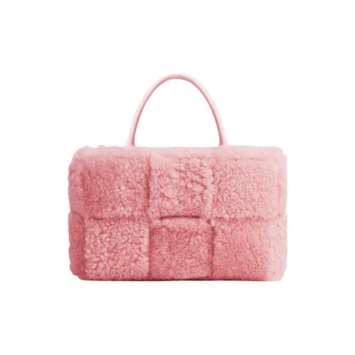 Bottega Veneta Arco Shearling Tote Bag Shopping Bag Small Women's Pink