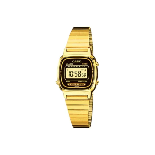 CASIO YOUTH Collection Металл Small Block Кварцевый механизм Нержавеющая сталь Ремешок Часы Женские Черный циферблат