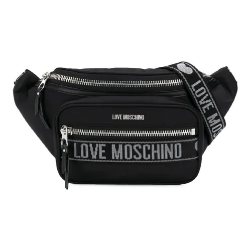 MOSCHINO Нейлоновая сумка через плечо сумка-бананка женская черная