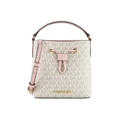 MICHAEL KORS Suri Кожа Ведрообразная Сумка Сумка Сумка через плечо Сумка через плечо Маленькая Женская Ванильная и Розовая