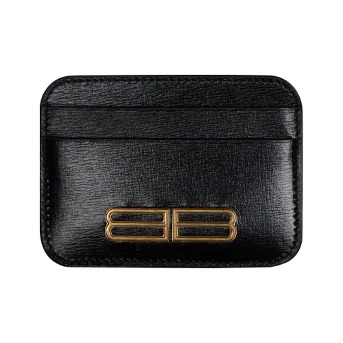 Balenciaga Gossip Коровья кожа Держатель для карт Кошелек Мини Женский Черный
