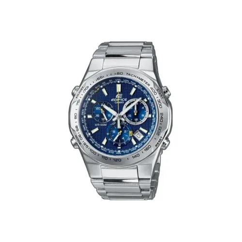 CASIO EDIFICE Кварцевый механизм нержавеющая сталь ремешок мужские часы синий циферблат