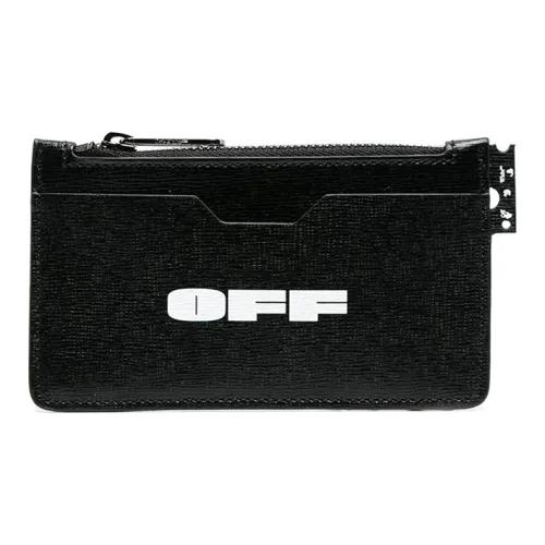 Off Белый Натуральная кожа Держатель для карт Стандартный Женский Черный
