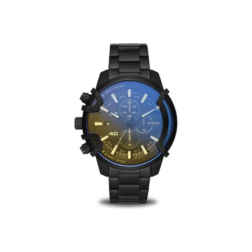 DIESEL GRIFFED Cow Demon King Collection Наручные часы Кварцевый механизм Стальной ремешок Черный циферблат Мужские часы