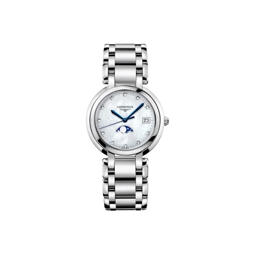 LONGINES Heart Moon Collection Кварцевый механизм Женские часы 34 мм Жемчужная раковина Циферблат