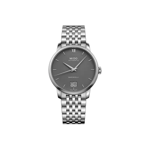 MIDO Автоматический Механический Механизм Мужские Часы Baroncelli 40 мм Серые