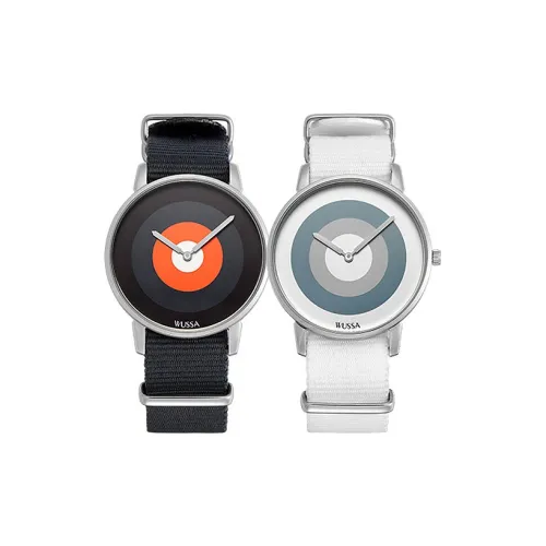 WUSSA City Collection Кварцевый механизм механический нейлоновый ремешок часы унисекс черный циферблат FB01H+FB01W