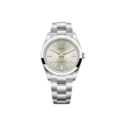 ROLEX Автоматический Механический Часы Мужские Oyster Perpetual 41 мм Серебряные