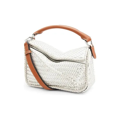 LOEWE Сумка из буйвольей кожи и телячьей кожи маленькая женская белая