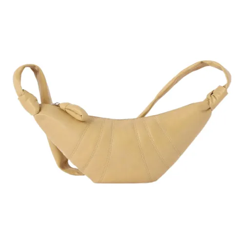 Lemaire Croissant Series Овчина Круассан Сумка Сумка через плечо Маленькая Унисекс Песочно-желтая