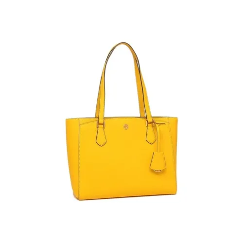 TORY BURCH Robinson Кожа Тоут Сумка Сумка для покупок Сумка Маленькая Женская Лимонная