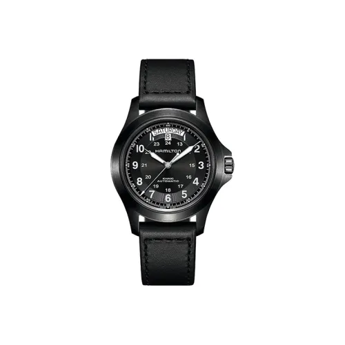 HAMILTON Автоматический Механический Механизм Мужские Часы Khaki Field Series 40 мм Черные