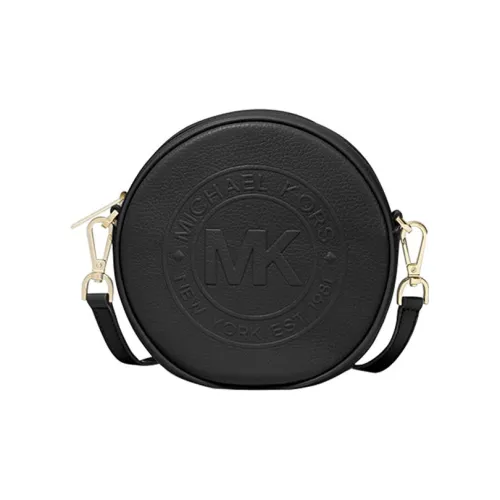 MICHAEL KORS Fulton Коровья кожа Круглая сумка Сумка через плечо Маленькая Женская Черная