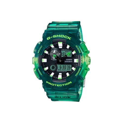 CASIO г Shock Collection Tide Phase Кварцевый механизм Resin Strap Женские часы Циферблат зеленый