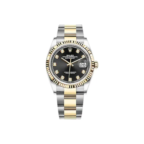 ROLEX Log Series Автоматический Механический Механизм Унисекс Часы 36 мм Черный Циферблат Корпус из Oystersteel