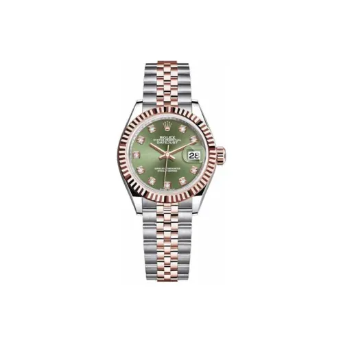 ROLEX Автоматический Механический Movement Женские Women's Apparel Log Series Часы 28 мм Зеленые