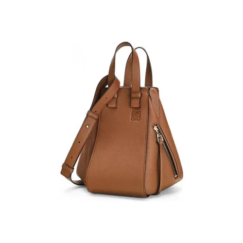 LOEWE Hammock Pebble Pattern Коровья кожа Сумка Маленькая Женская Коричневая