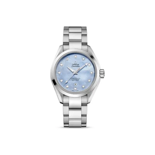 OMEGA Автоматический механический механизм Женские AQUA TERRA 150 метров Часы 34 мм Синий