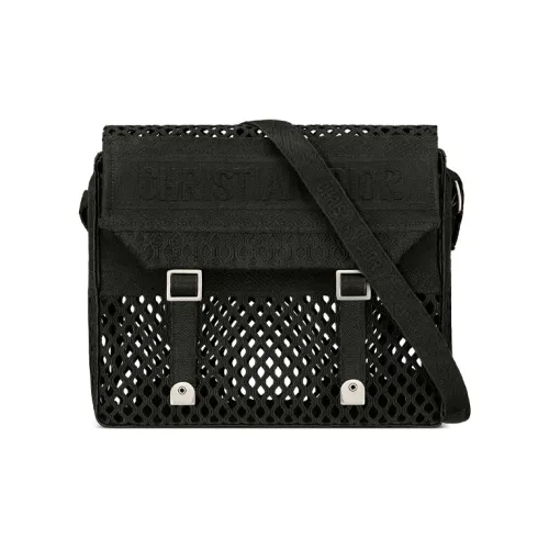 DIOR Холст Курьерская Сумка Сумка через плечо Стандартная Женская Черная