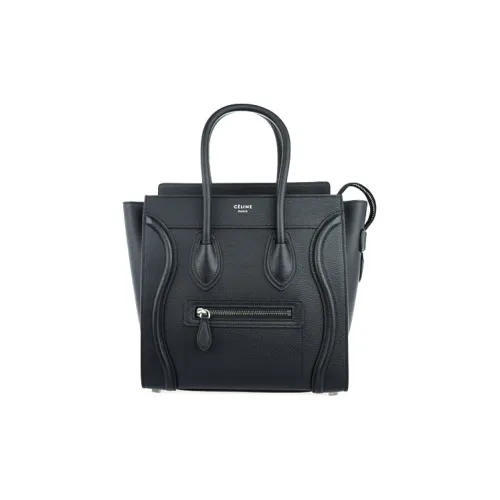 CELINE Лuggage Leather Bag Women's Black